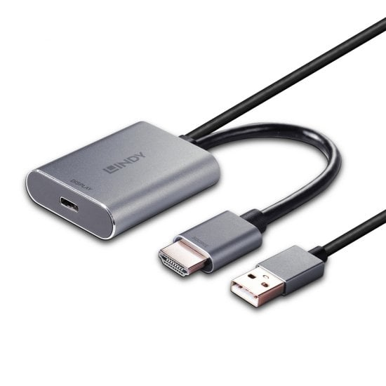 Lindy HDMI to USB Type C Converter with USB Power – image 3