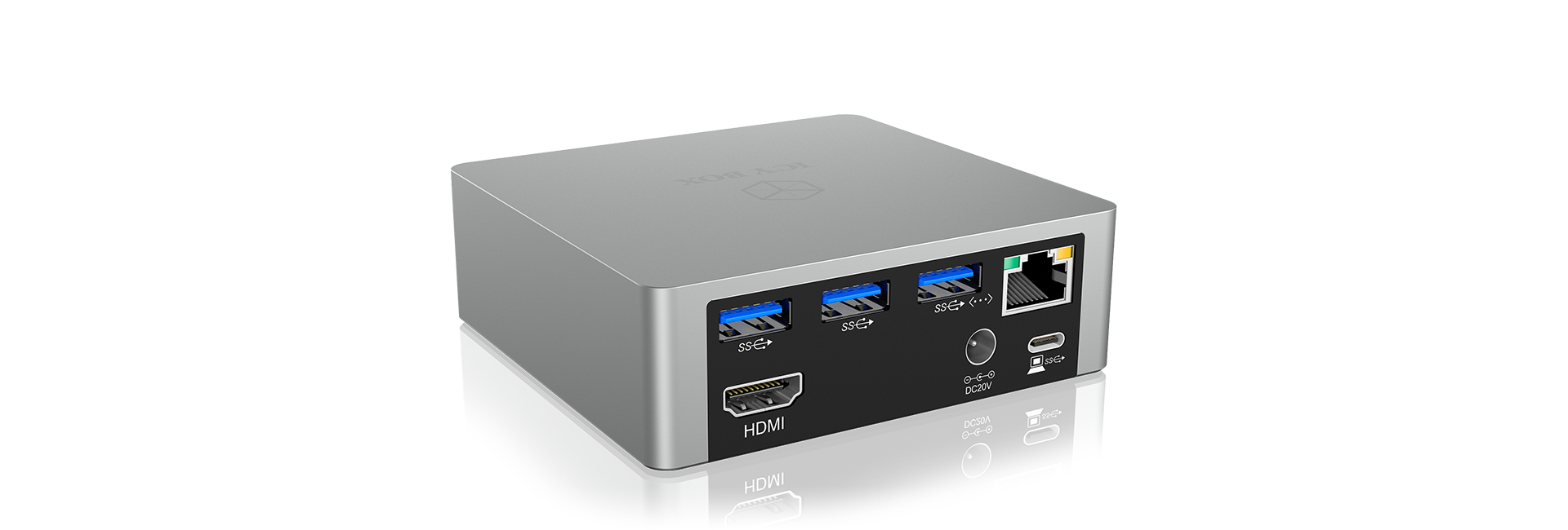 ICY BOX IB-DK2301-C Wired USB 3.2 Gen 1 (3.1 Gen 1) Type-C Silver – image 2