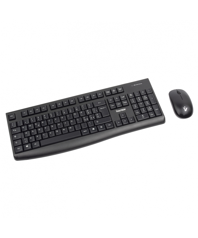 Vultech KM-821W keyboard Mouse included Office RF Wireless QWERTY Italian Black – image 2