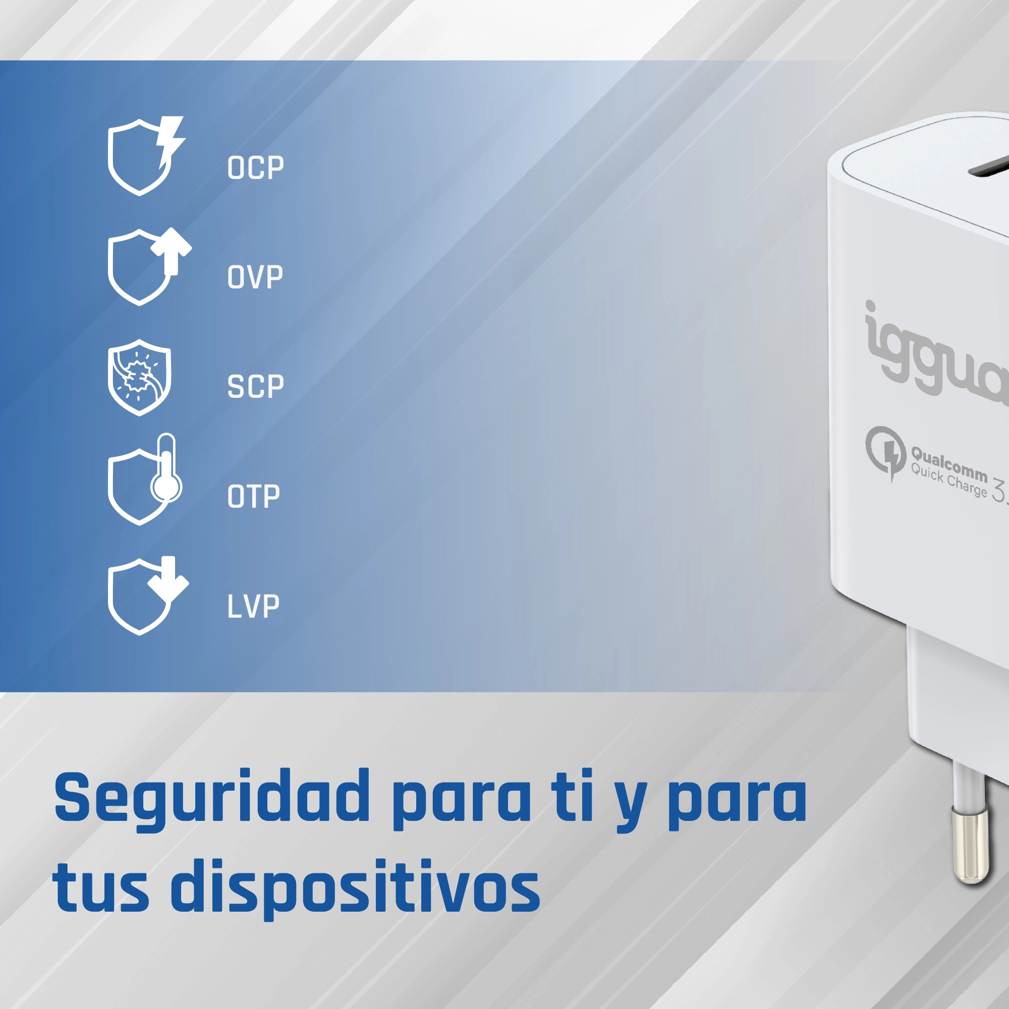 iggual IGG317419 mobile device charger Universal White USB Fast charging Indoor – image 5