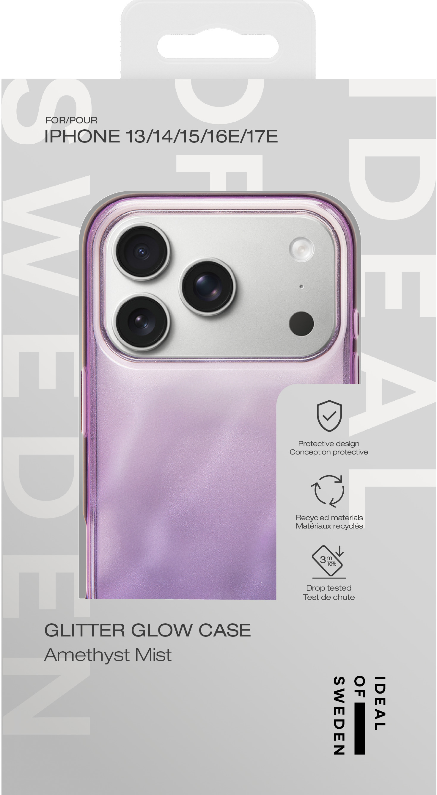 iDeal of Sweden Clear Case iPhone 13 / 14 / 15 / 16e / 17e Amethyst Mist – image 4