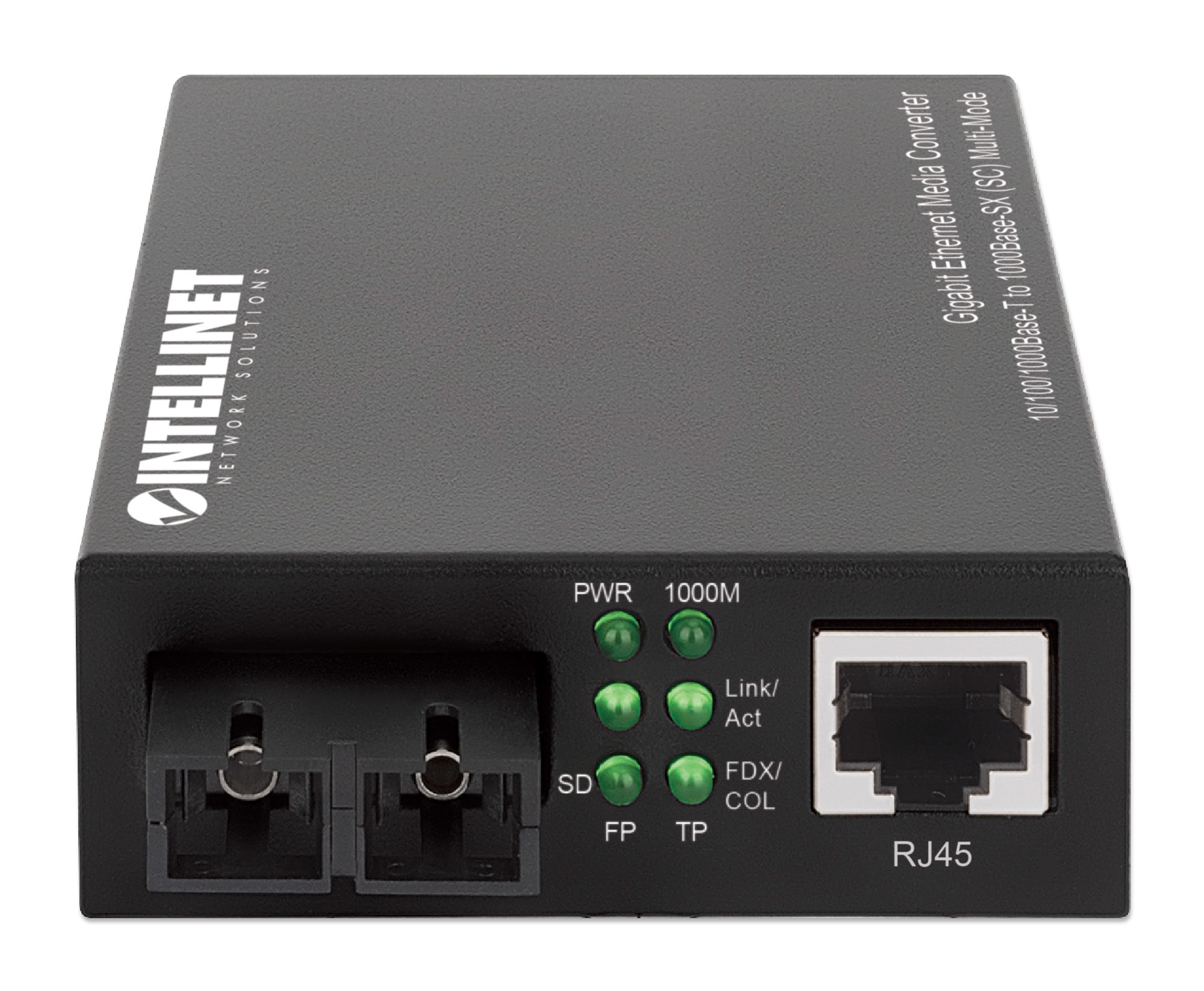 Intellinet Gigabit Ethernet Media Converter 10/100/1000Base-T to 1000Base-SX (SC) Multi-Mode, 550 m (1,800 ft.), Autonegotiation – image 3