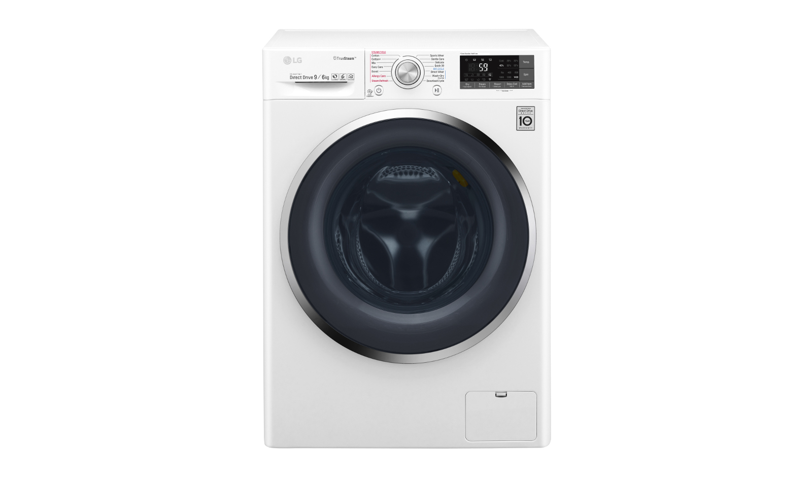 LG F4J8FH2W washer dryer Freestanding Front-load Black, White – image 1