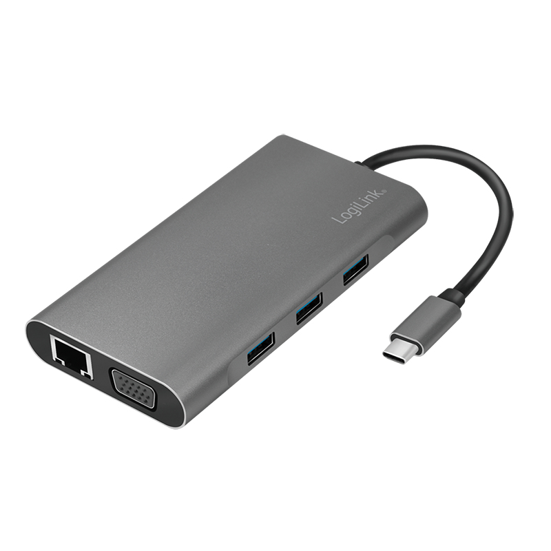 LogiLink UA0383 laptop dock/port replicator Wired USB 3.2 Gen 1 (3.1 Gen 1) Type-C Silver – image 7