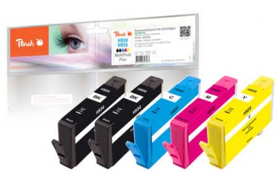 Peach PI300-619 ink cartridge 5 pc(s) Compatible Standard Yield Black, Cyan, Magenta, Yellow