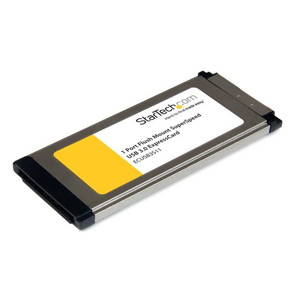 StarTech.com 1 Port Flush Mount ExpressCard SuperSpeed USB 3.0 Card Adapter with UASP Support – image 1