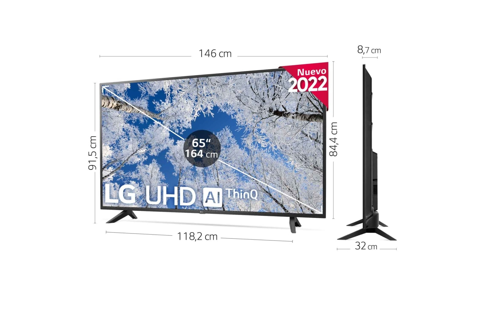 LG UHD 65UQ70006LB TV – image 2
