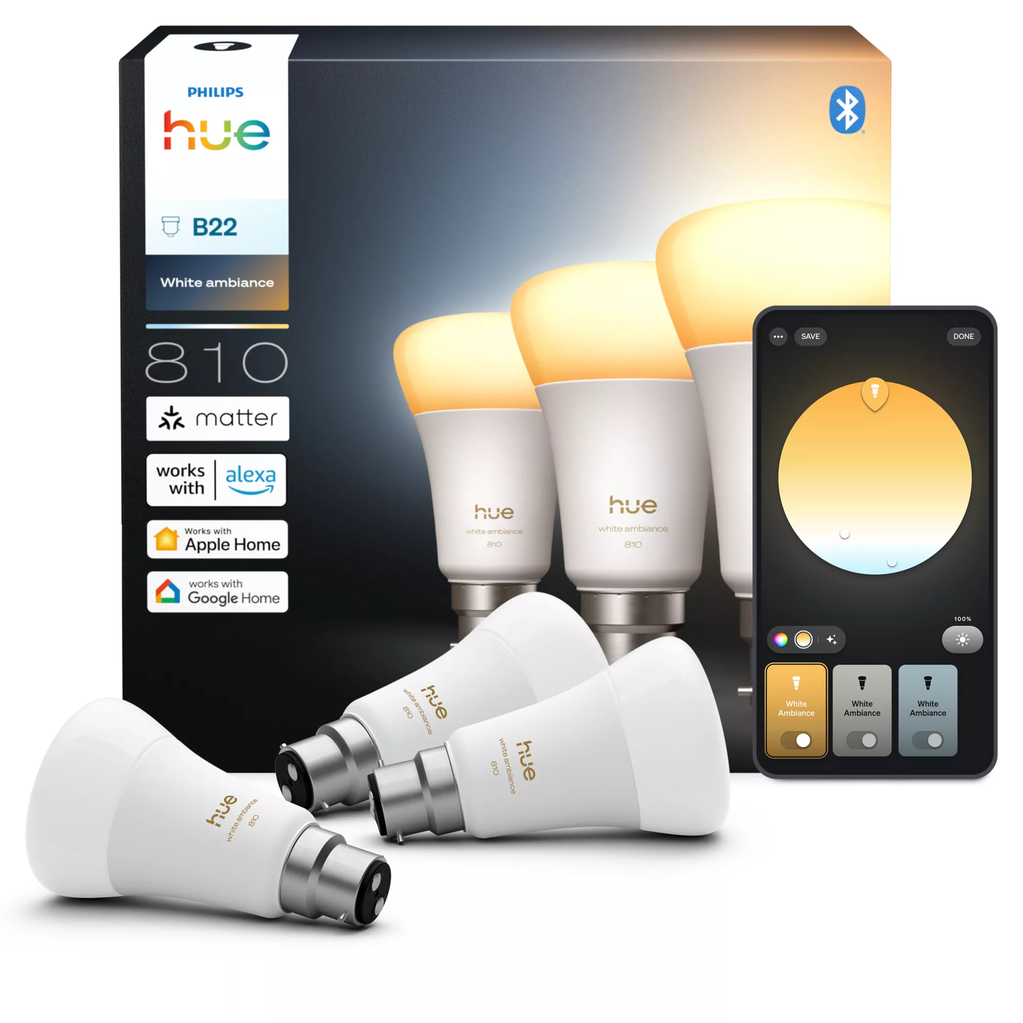 Philips by Signify Philips Hue White ambience A60 – B22 smart bulb – 810 – image 3