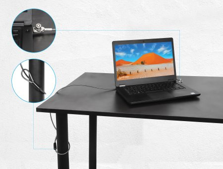 MANHATTAN Laptopschloss mit Schlüssel Nano-Sicherheitsslot