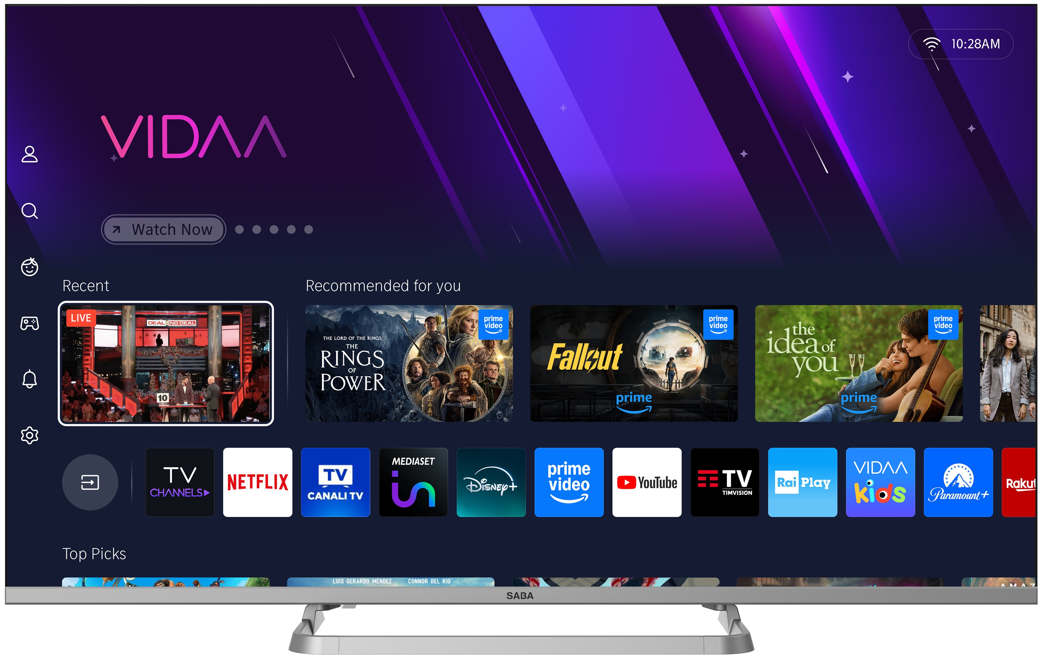 SABA SA43SM10VDA TV 109,2 cm (43 ) 4K Ultra HD Smart TV Wifi Gris 250 cd m² Neuf — photo 2