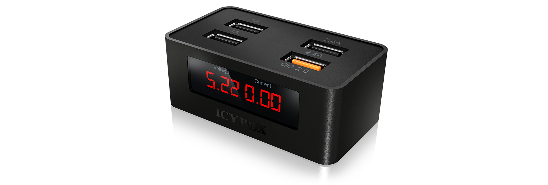 ICY BOX IB-CH403 Universal Black DC Indoor