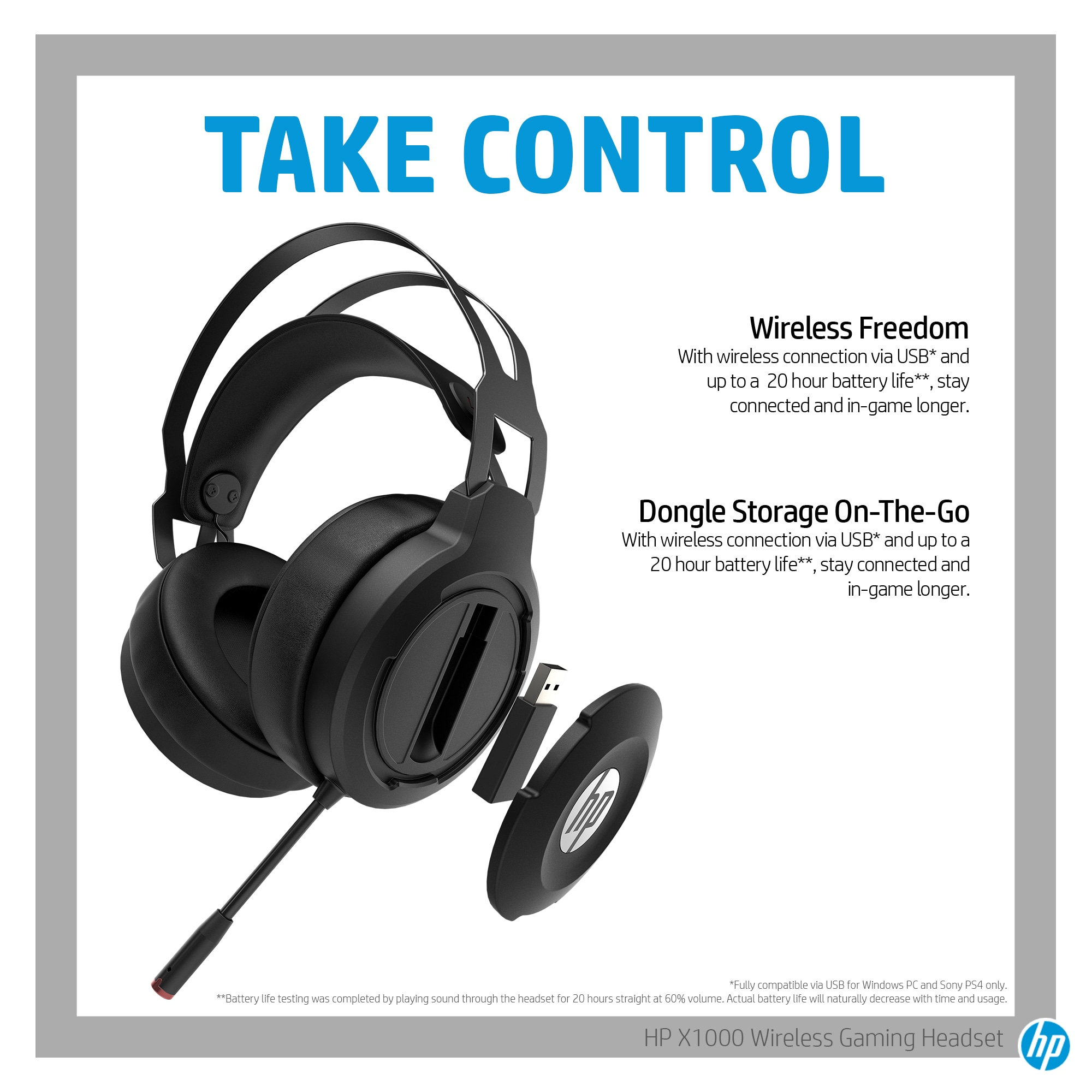 HP X1000 Wireless Gaming Headset – image 9