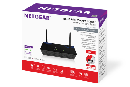 NETGEAR D3600-100UKS wireless router Gigabit Ethernet Dual-band (2.4 GHz – image 5