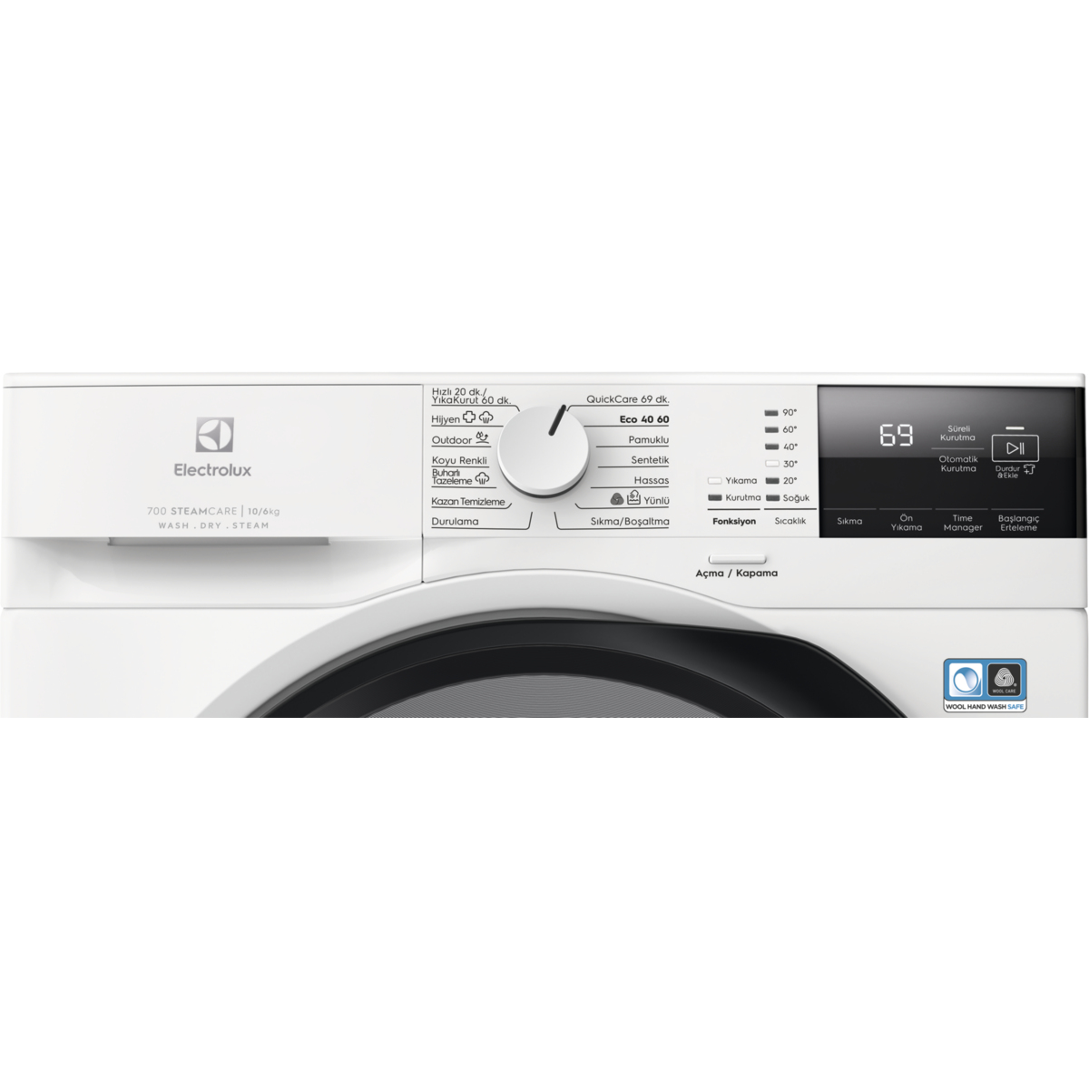 Electrolux EW7W2612T washer dryer Freestanding Front-load White – image 2