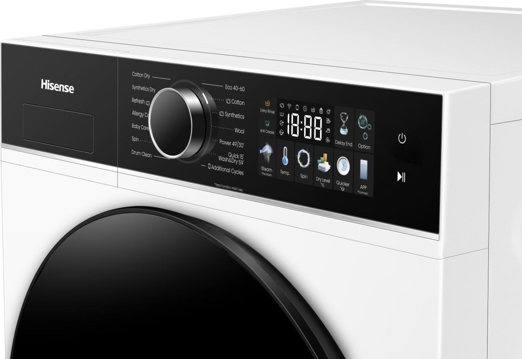 Hisense WD3I8043BWF2 washer dryer Freestanding Front-load White – image 9