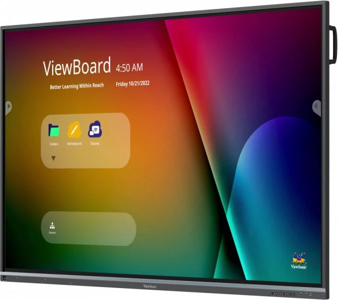 Viewsonic IFP7550 5F tableau blanc interactif 190,5 cm (75 ) 3840 x 2160 pixels Écran tactile Noir HDMI Neuf — photo 3