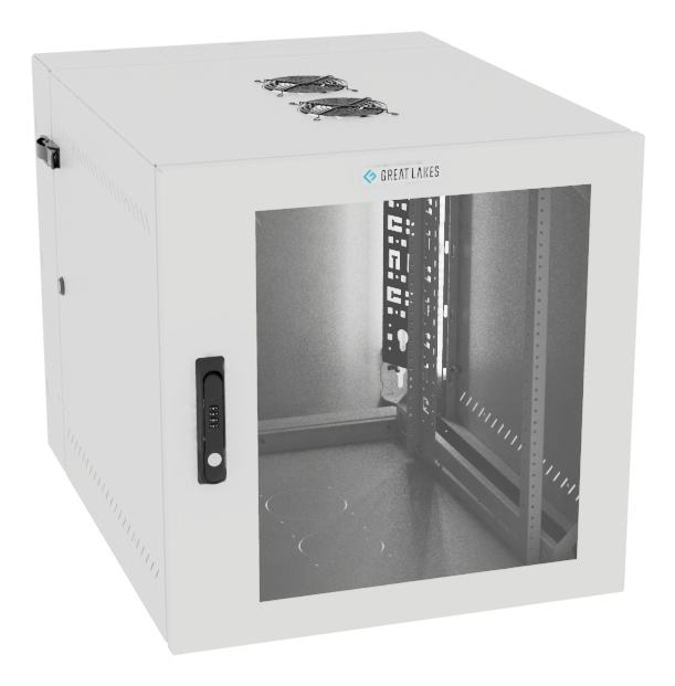 Vertiv VR Rack GL24WMCMP-W-SC-AF-CM cabinet 12U Wall mounted White