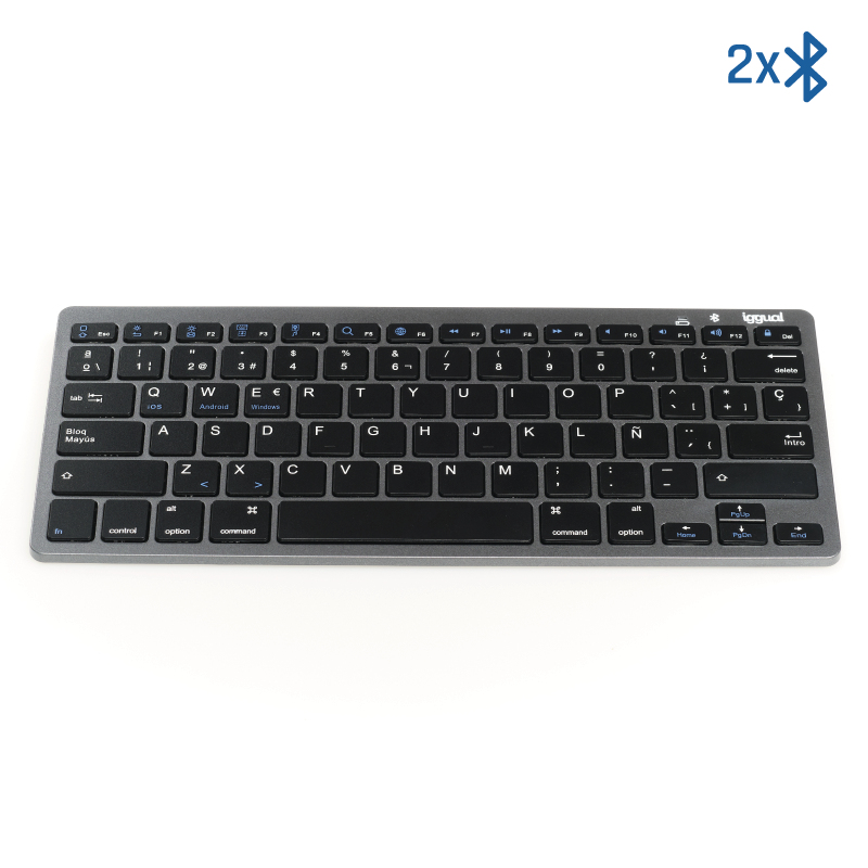 iggual IGG316917 keyboard Bluetooth QWERTY Black, Grey – image 8
