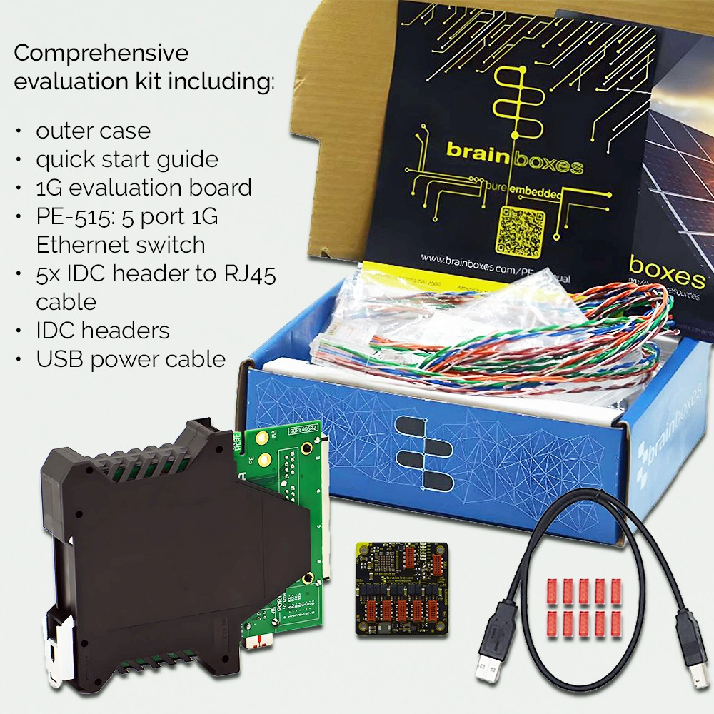 Brainboxes Pure Embedded 5 Port Gigabit Ethernet Switch Eval Kit – image 3