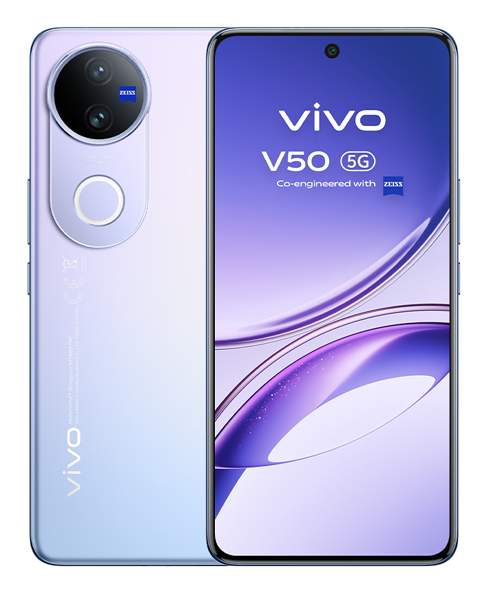 vivo V50 17.2 cm (6.77") Dual SIM Android 15 5G USB Type-C 12 GB 512 GB 6000 mAh Purple – image 1