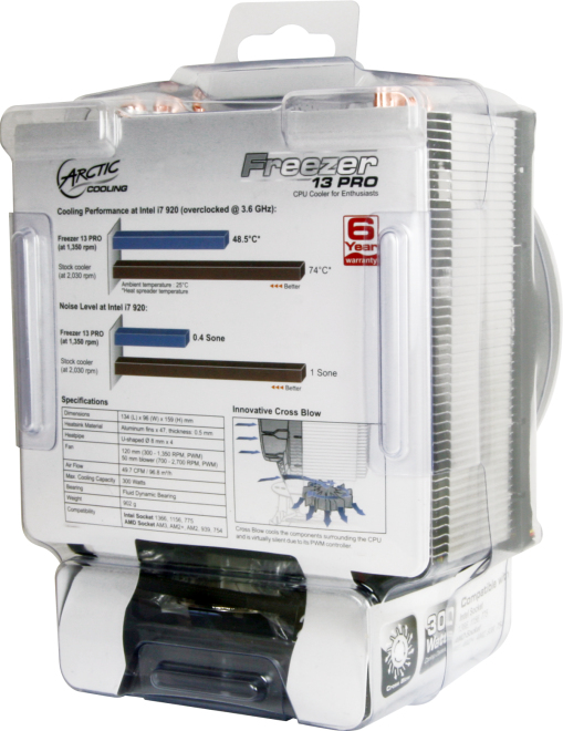 ARCTIC Freezer 13 Pro - Multi-Compatible Tower CPU Cooler with additional Cross-Blow-Fan – image 9