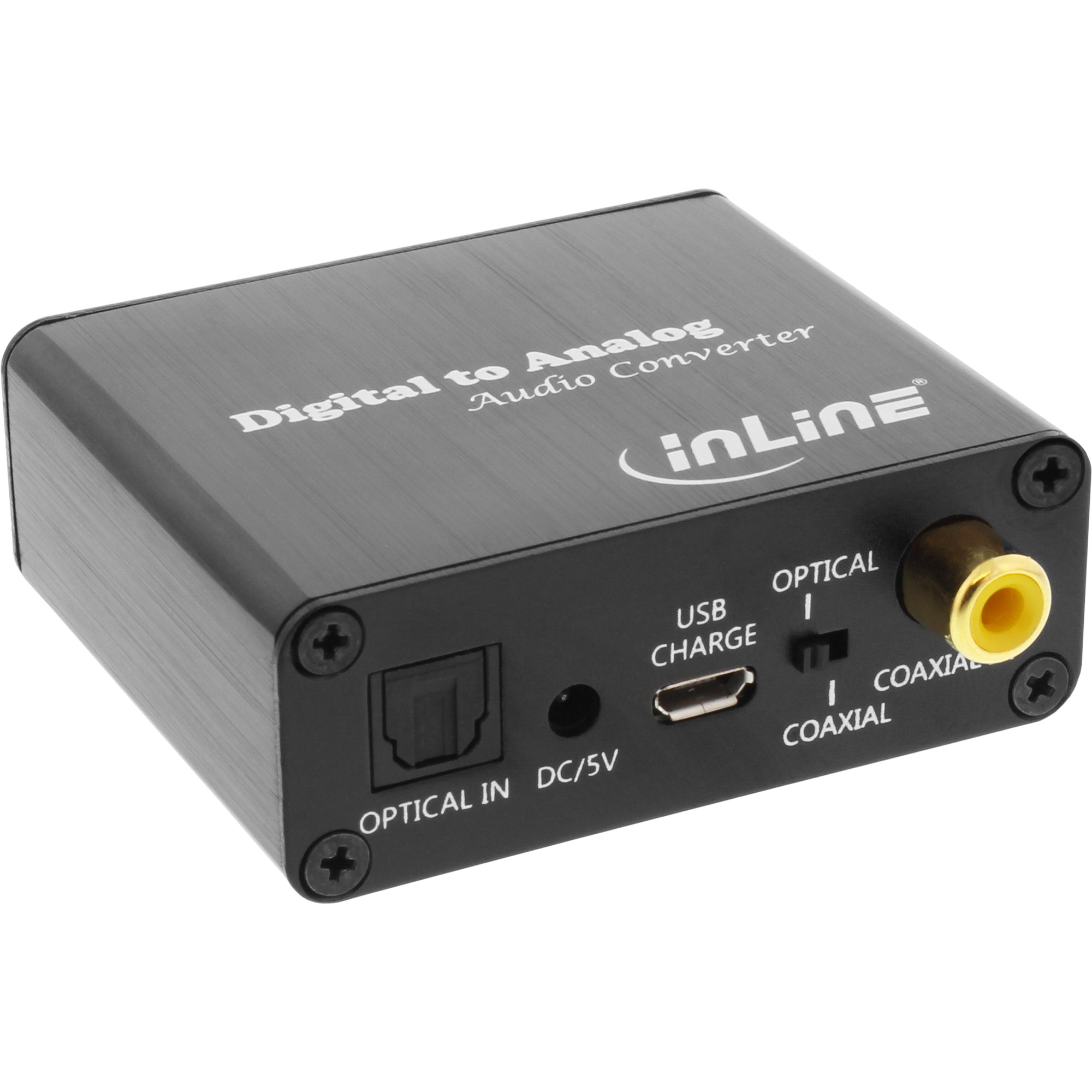 InLine Audio Converter Digital to Analog Toslink & RCA Input to RCA Stereo – image 1