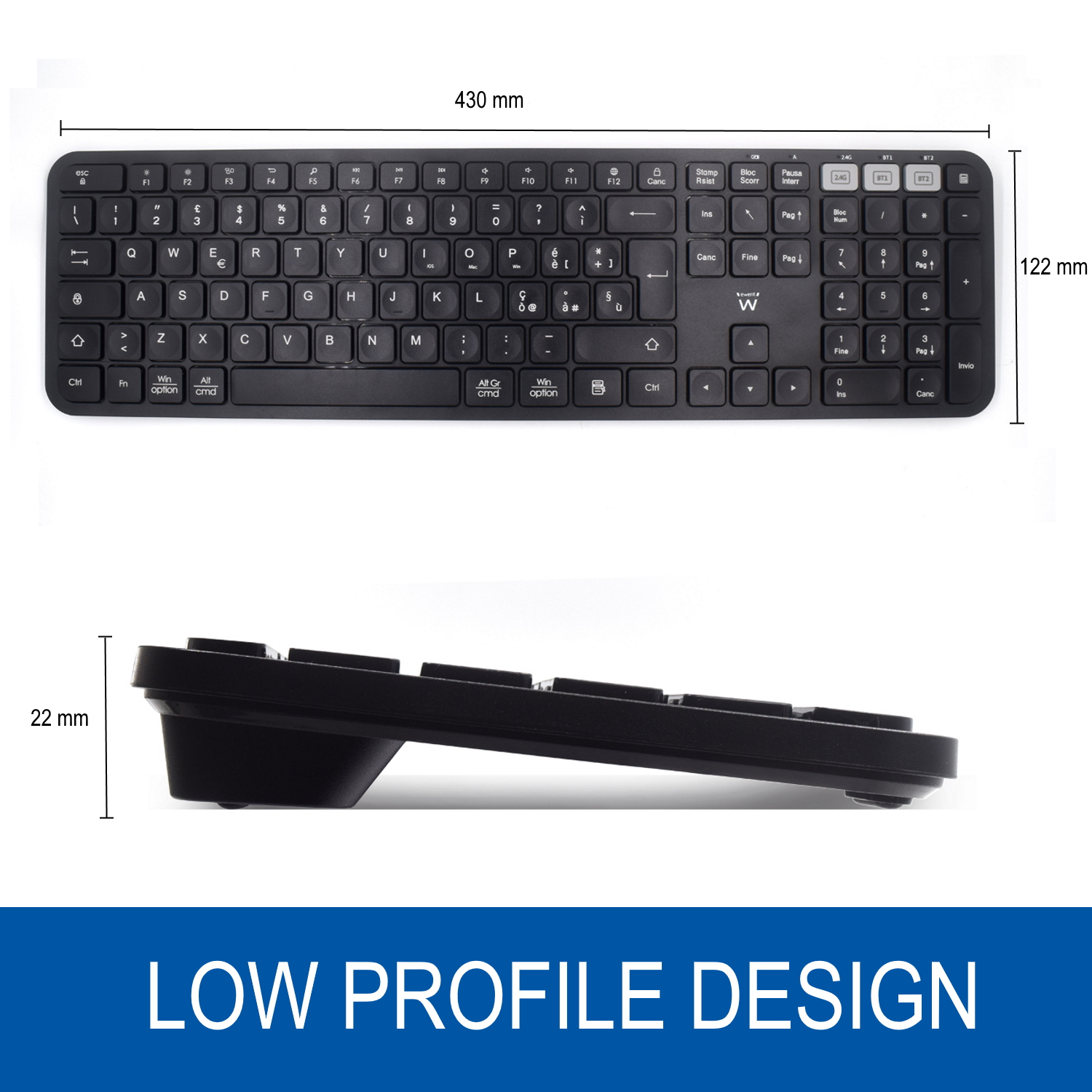 Ewent EW3277 keyboard Universal RF Wireless QWERTY Spanish Black – image 6