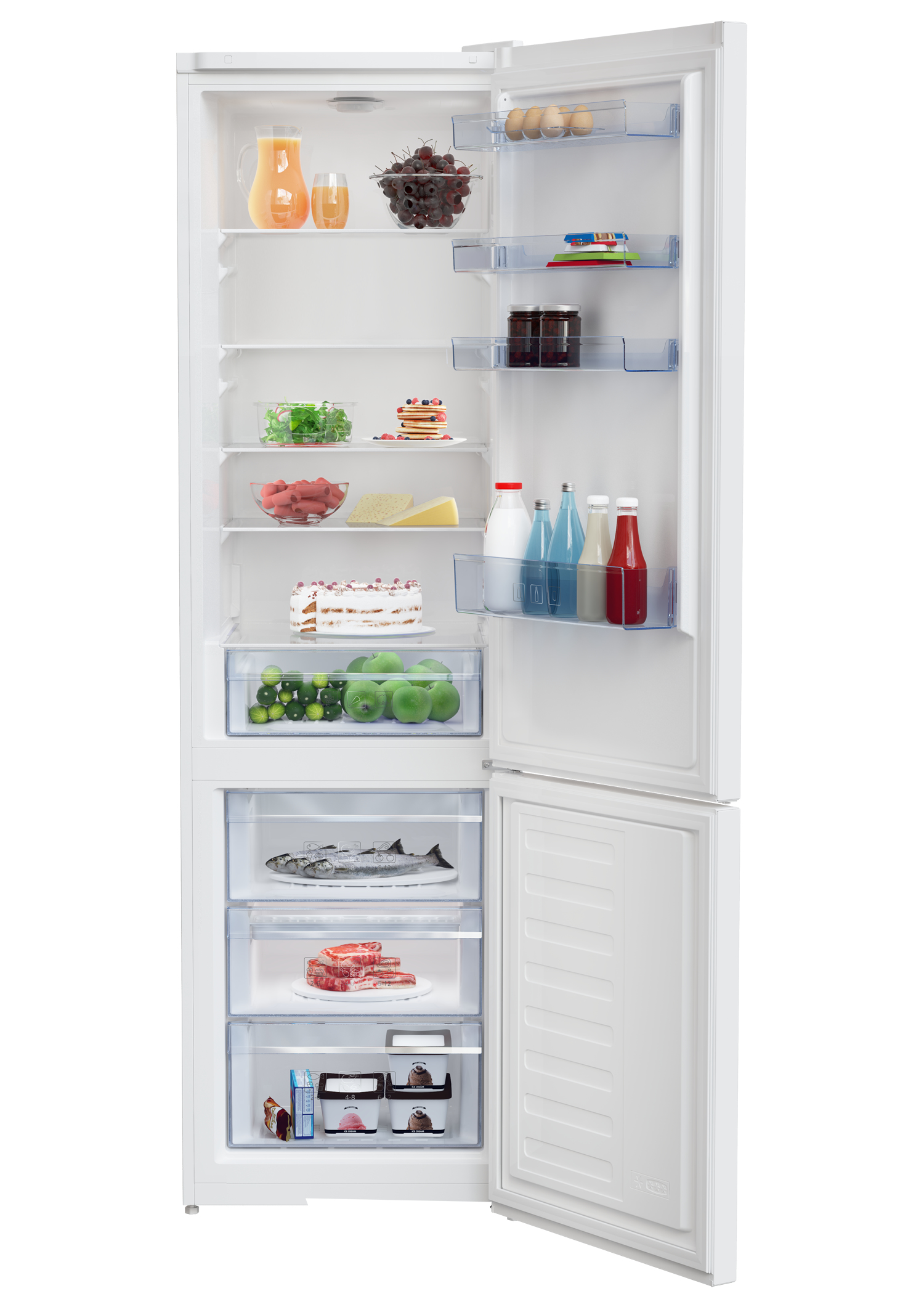 Beko RCSA406K40WRN fridge-freezer Freestanding – image 3