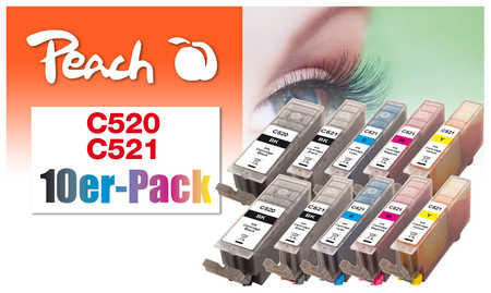 Peach 0F319977 ink cartridge 10 pc(s) Cyan, Magenta, Photo black, Yellow