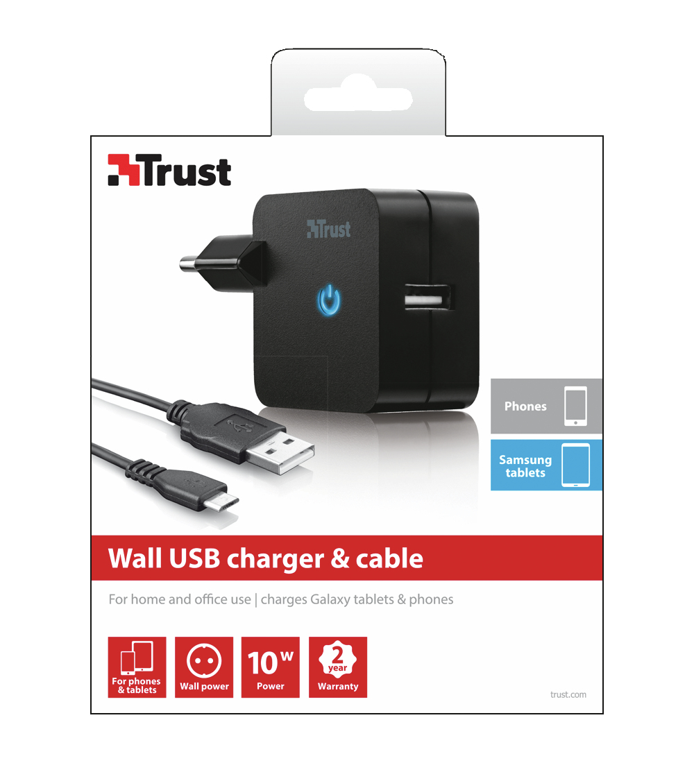 Trust Wall Charger with cable for Samsung Galaxy – image 3