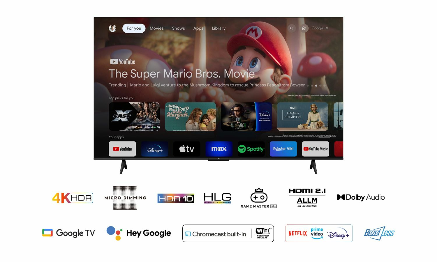 Téléviseur TCL 75P61B 75 pouces 4K UHD Noir — photo 6