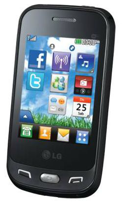 LG T565 7.11 cm (2.8") 94.5 g Black