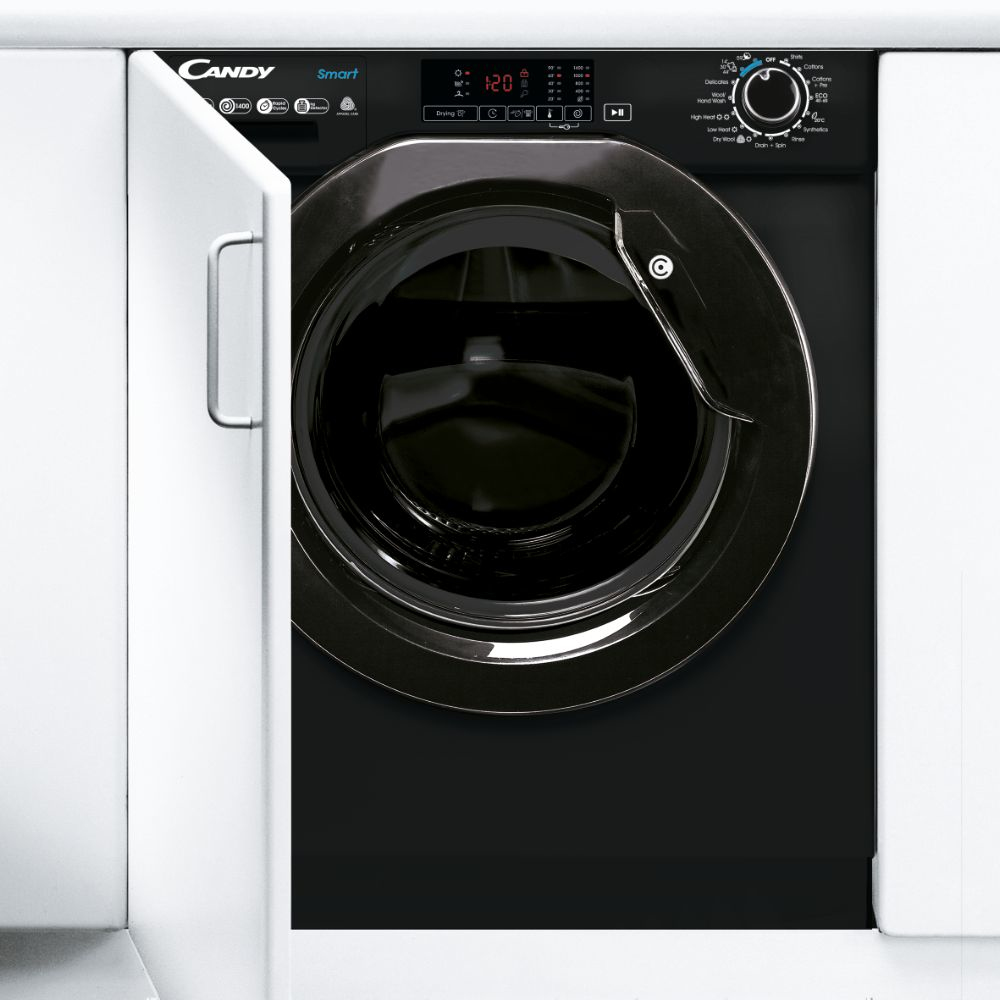Candy Smart CBD485D1BBE/-80 washer dryer Built-in Front-load Black – image 2