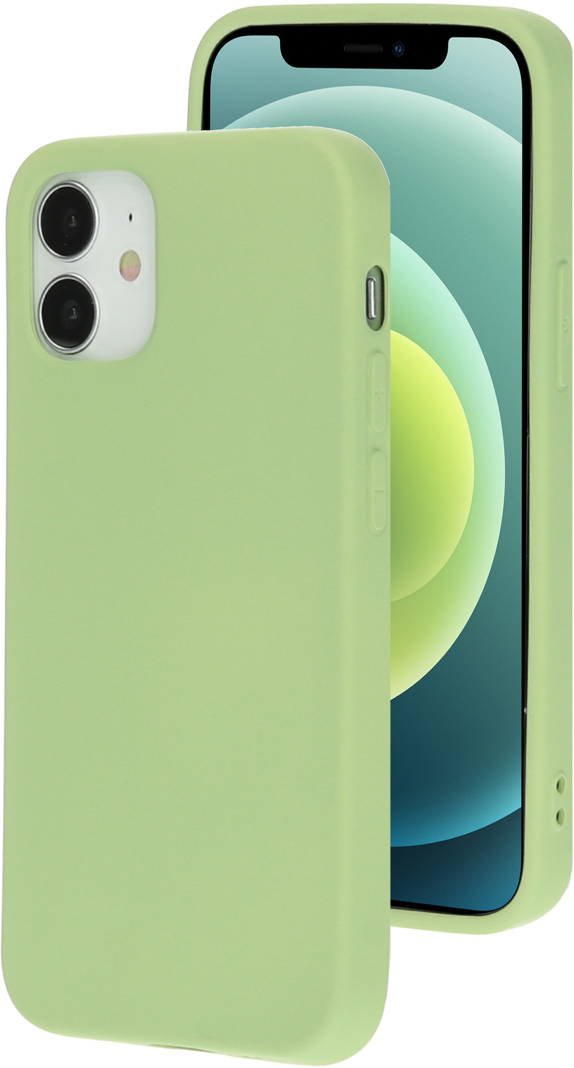 Mobiparts Silicone Cover Apple iPhone 12/12 Pro Pistache Green