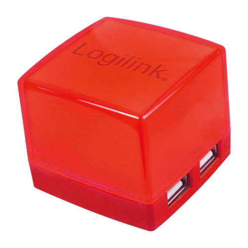 LogiLink UA0122 interface hub 480 Mbit/s Red – image 1