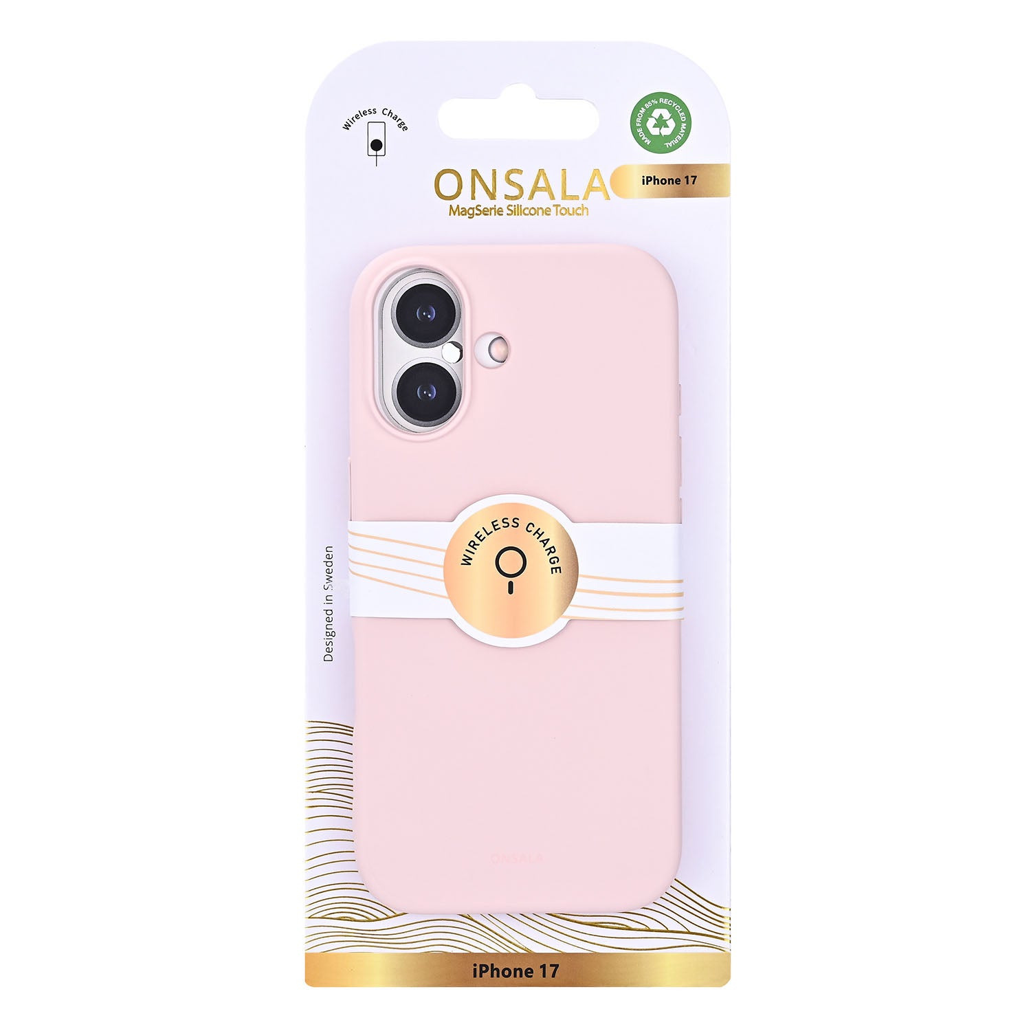 Onsala Phone Case with Silicone Feel Chalk Pink - iPhone 16 – image 2