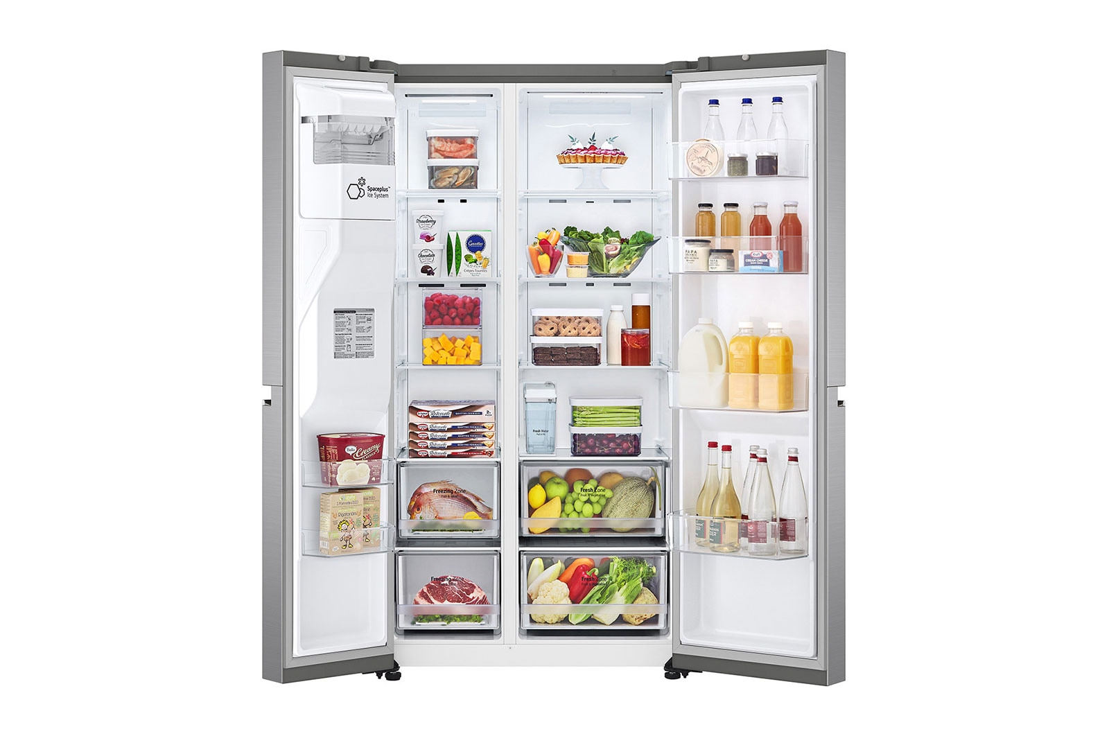 LG GSLV71PZTE side-by-side refrigerator Freestanding – image 2