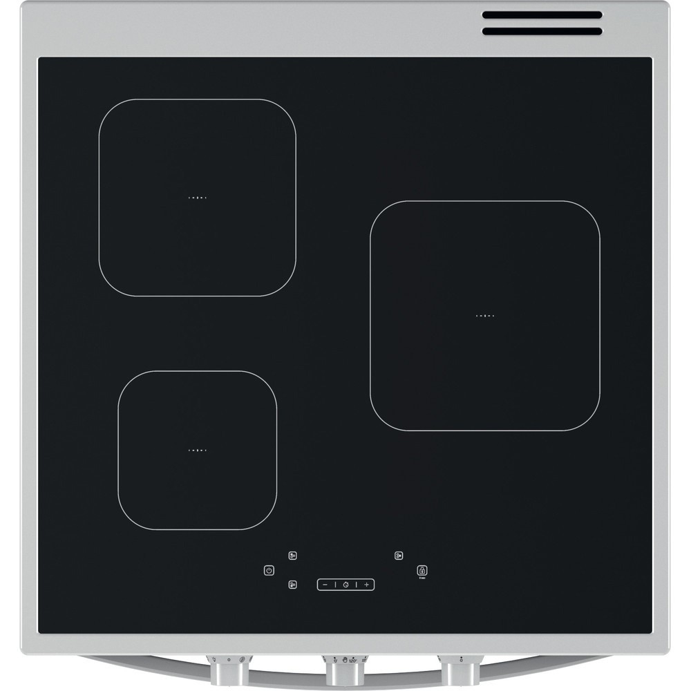 Indesit IS67IQ5PCW Freestanding cooker Electric Zone induction hob Black, White – image 2