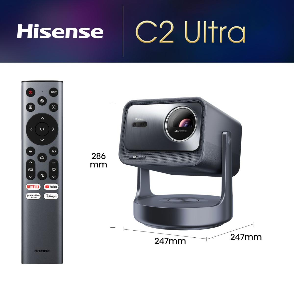 Hisense C2-ULTRA Short throw projector DLP UHD 4K (3840x2160) Black – image 3