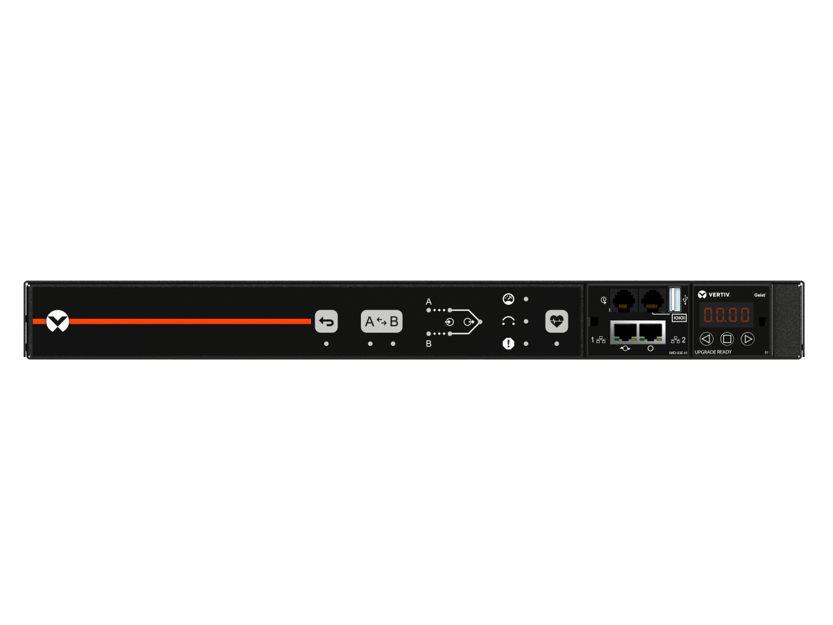 Vertiv Geist AG03E1R0-12CF13-2PS6PS6B211-D power distribution unit (PDU) 12 AC outlet(s) 0U Black