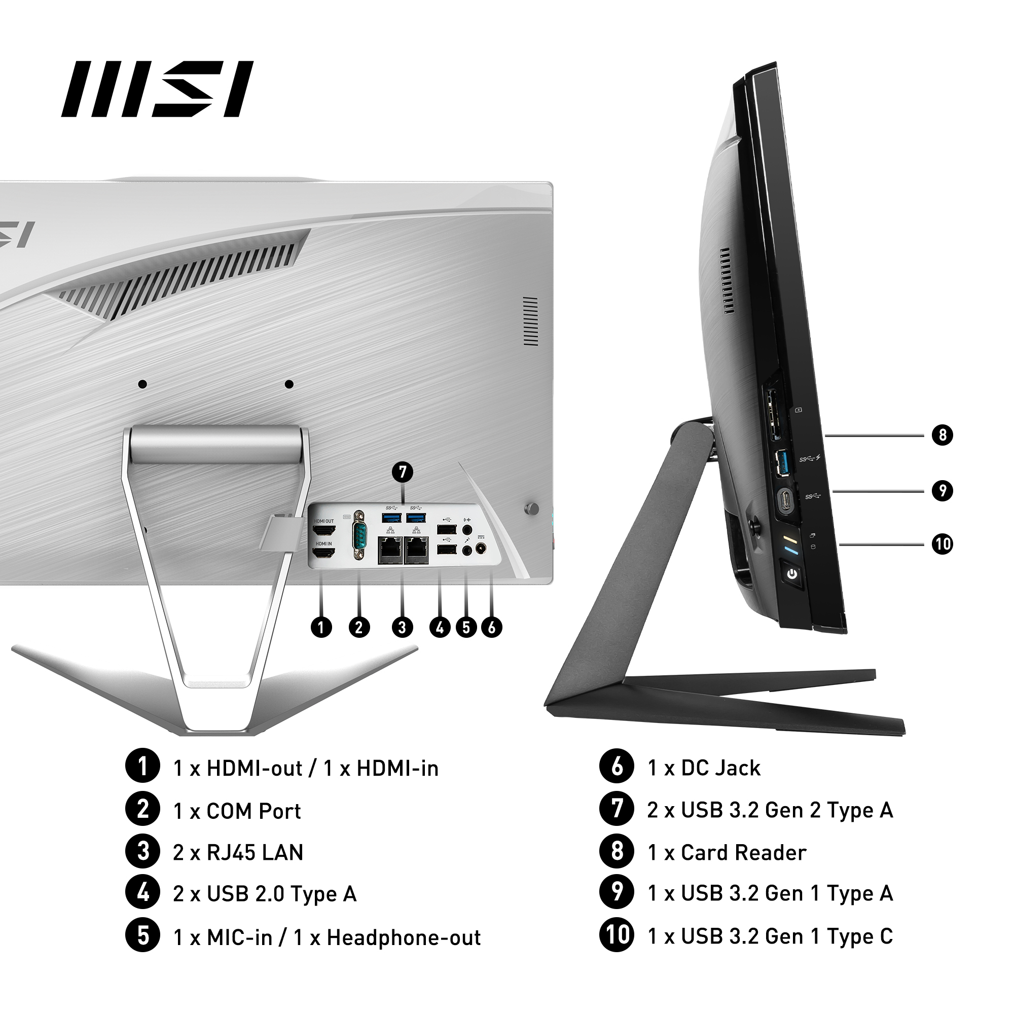 MSI PRO AP222T 13M G7400 4GB 128GB W11P – image 2