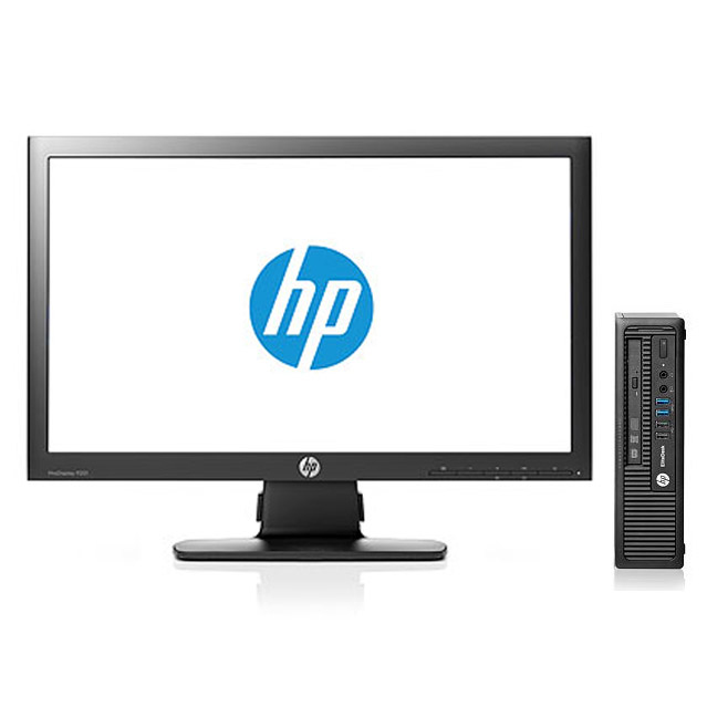 HP 800 G1 USFF + ProDisplay P201 + IWC4 USDT TC Stand – image 1