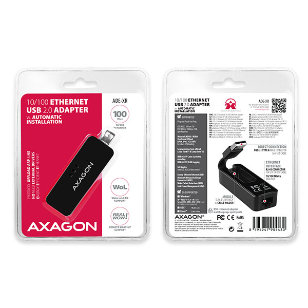 Axagon ADE-XR USB 2.0 fast ethernet – image 8