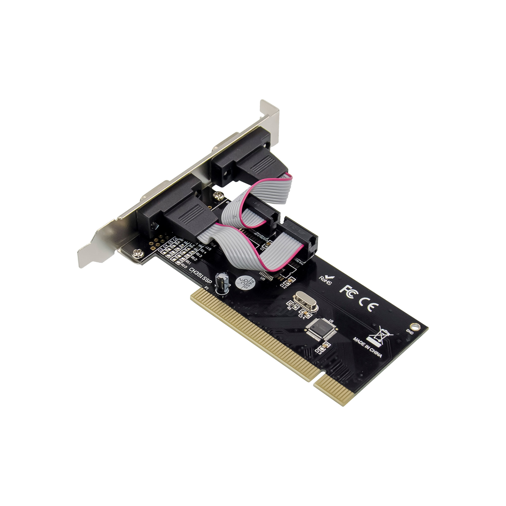 InLine PCI Multi I/O Controller Card 2 DB9 Serial Ports – image 2