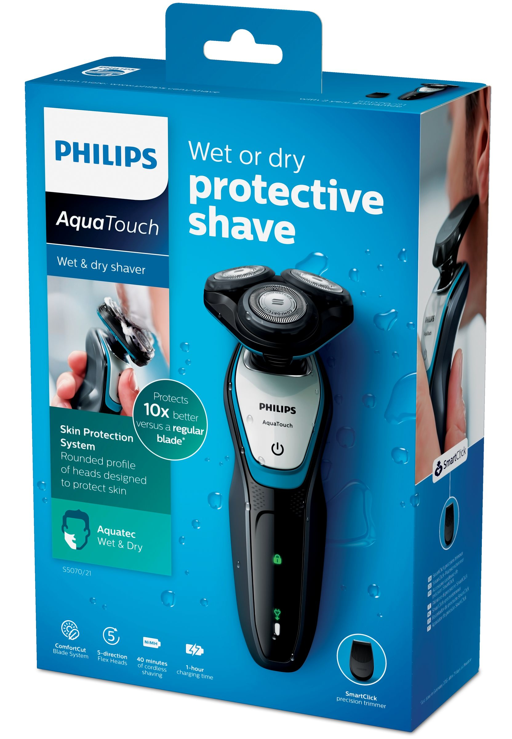 Philips AquaTouch wet and dry electric shaver S5070/21 – image 2