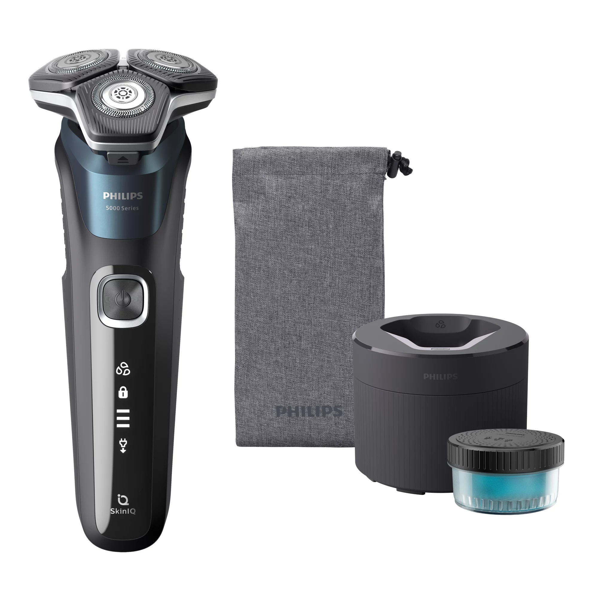 Philips SHAVER Series 5000 S5889/73 men's shaver Rotation shaver Trimmer Black, Blue