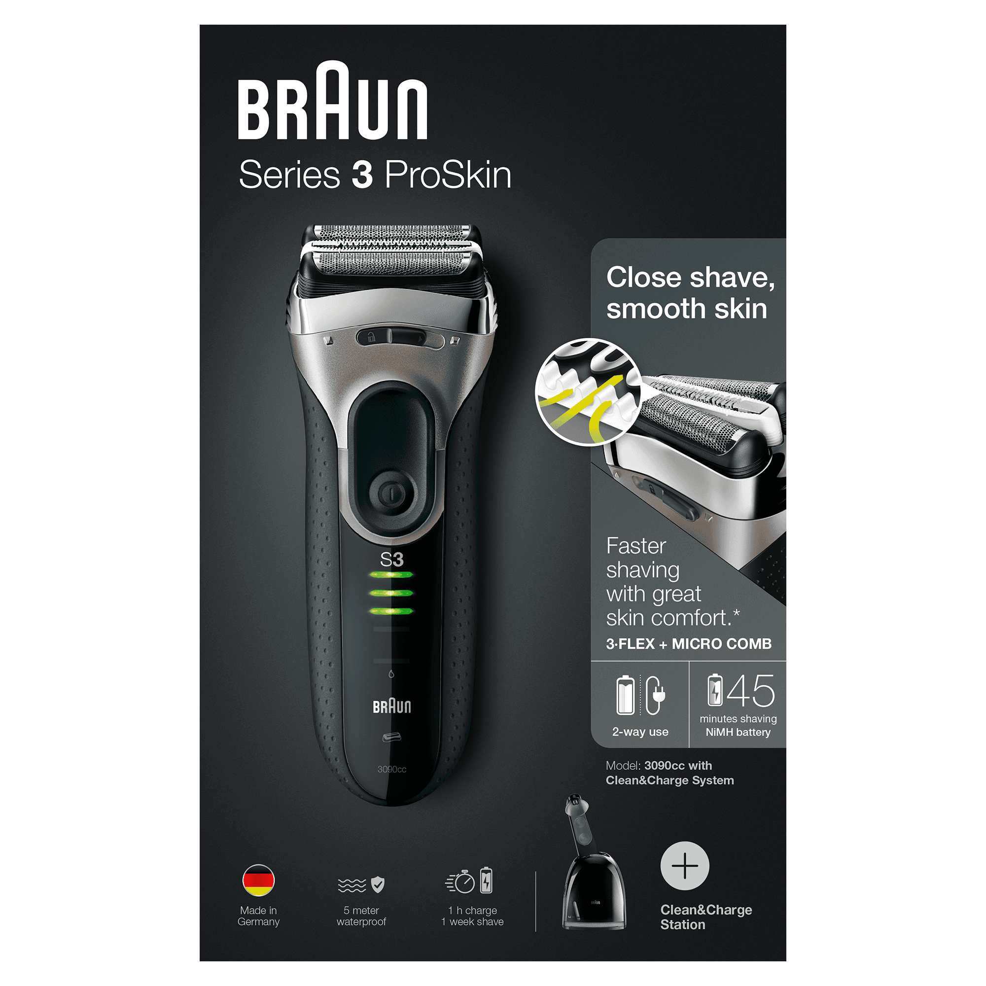 Braun 81607310 men's shaver Foil shaver Trimmer Black, Silver – image 3