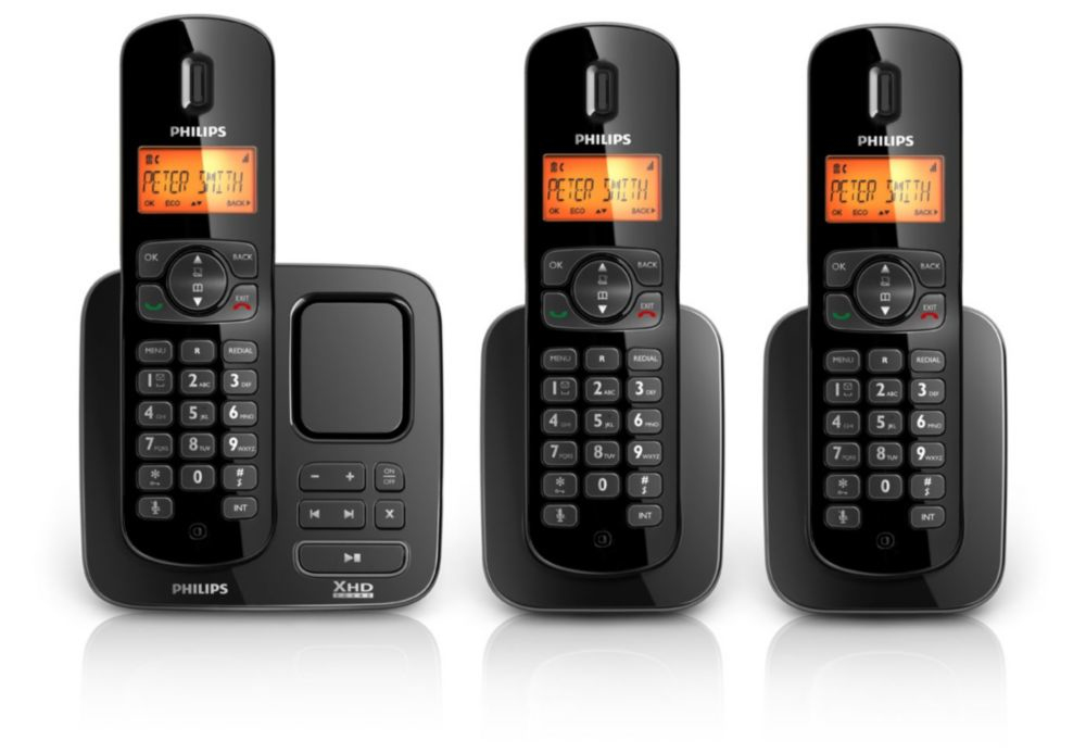 Philips Perfect sound CD1753B/38 telephone Caller ID Black