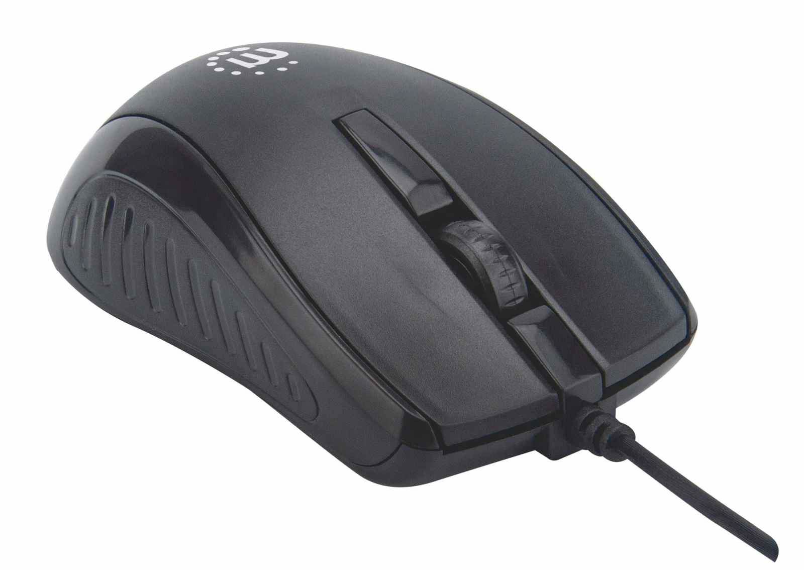 Manhattan Mouse USB Wired (Clearance Pricing), Black, 1000dpi, USB-A, Optical, Compact, Three Button with Scroll Wheel, Low friction base, Three Year Warranty, – image 2