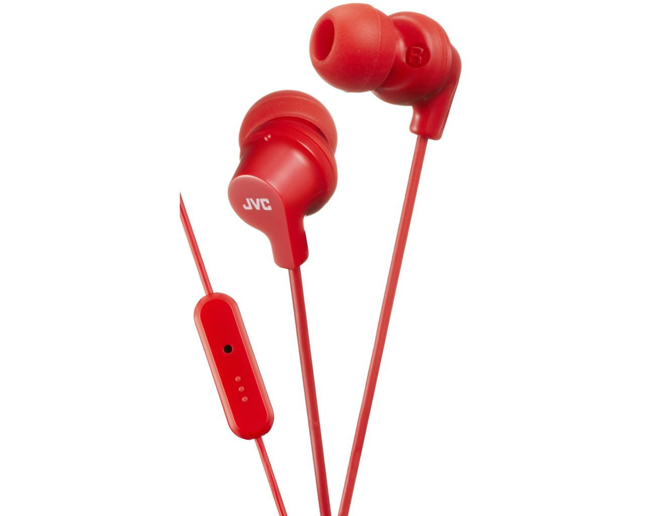 JVC HA-FR15-R-E Colourful inner ear headphones with remote & mic – image 1